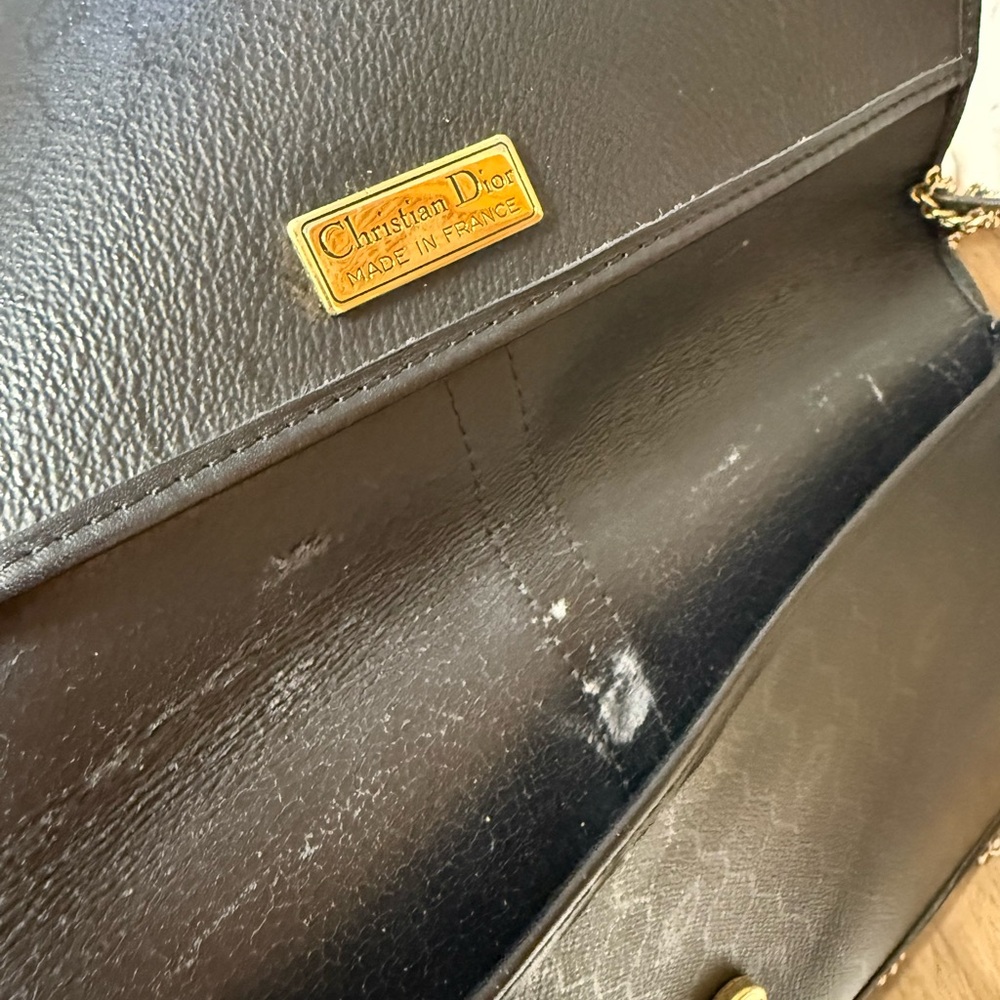 Dior Black Leather Chain Shoulder Bag with Gold Hardware - Picture 4 of 4